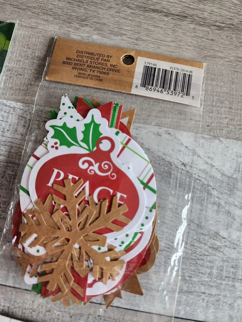 3D Stickers Large LOT - Recollections - Christmas Wreaths Wood Calendar NEW #32